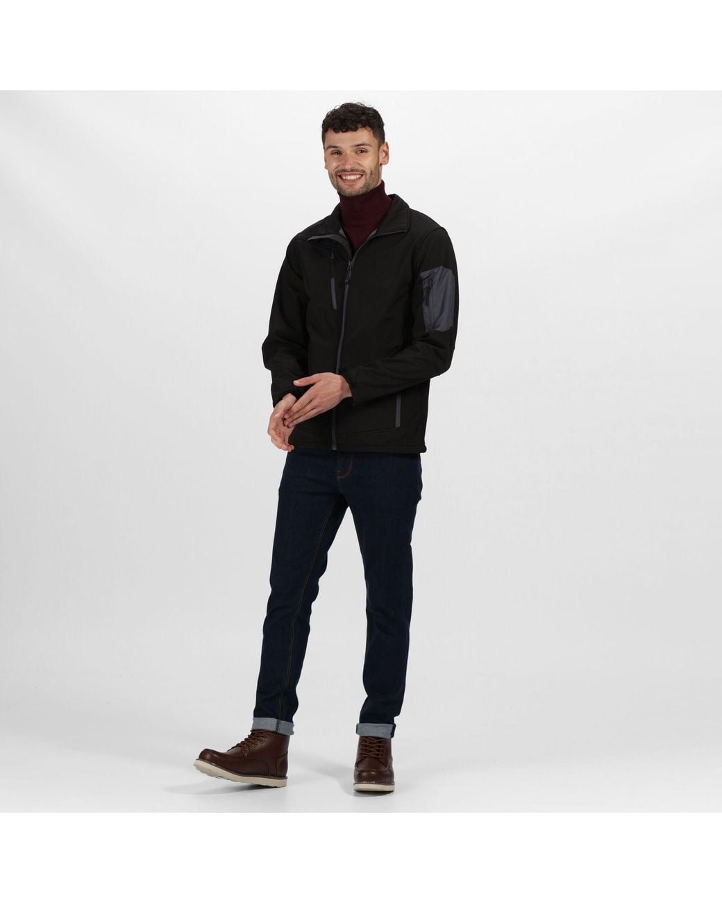 Regatta Black 3 Layer Membrane Soft Shell Jacket for men