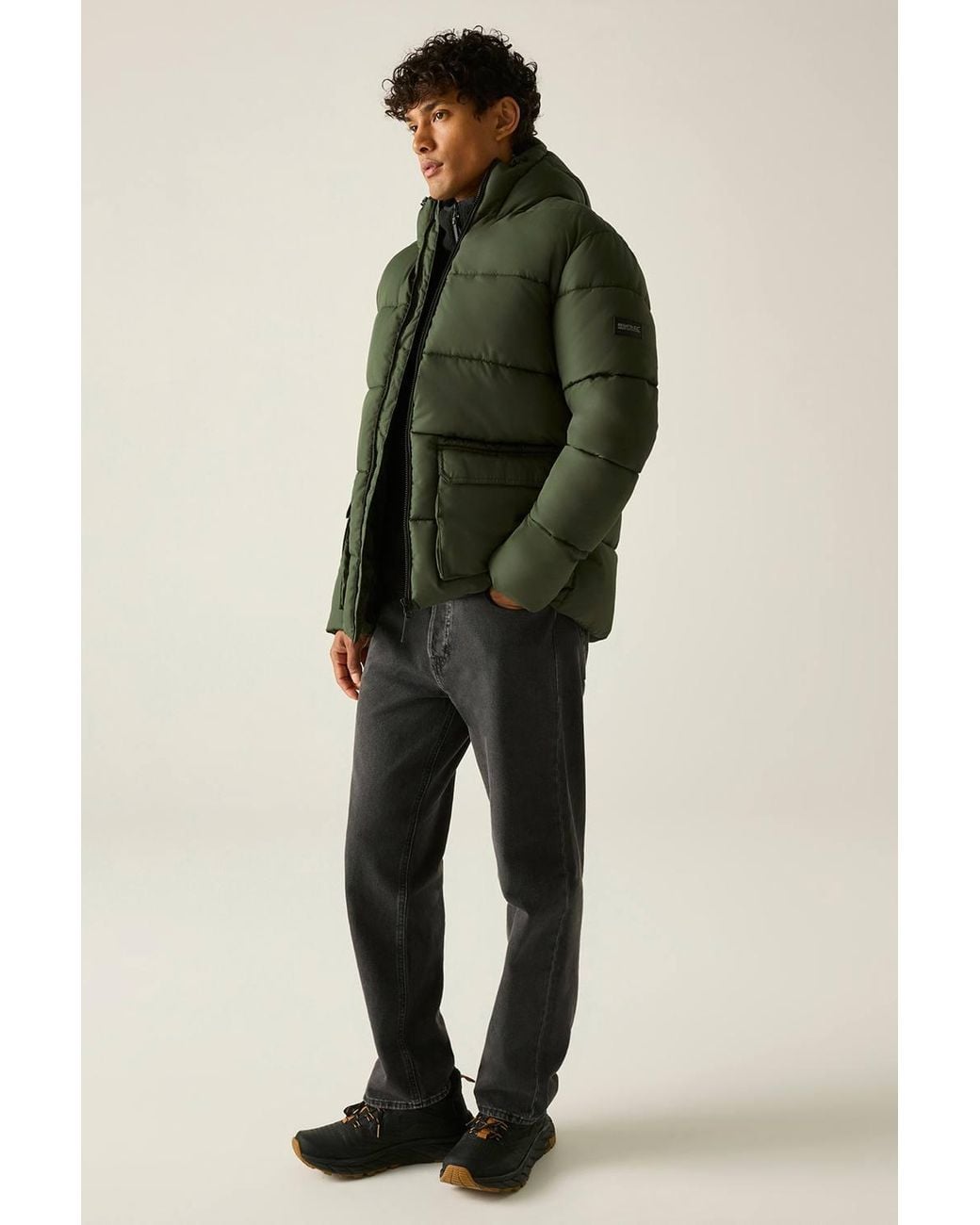 Regatta Green Waterproof Marek Short Quilted Jacket for men