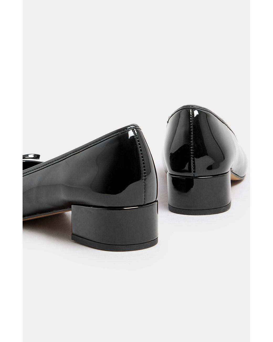 Long Tall Sally Black Heeled Ballet Pumps