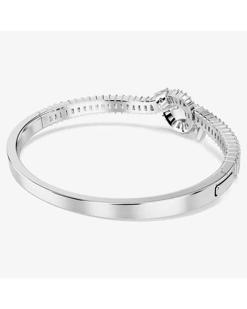 Swarovski Metallic Matrix Rhodium Plated Medium Zirconia Knot Bangle 5727120