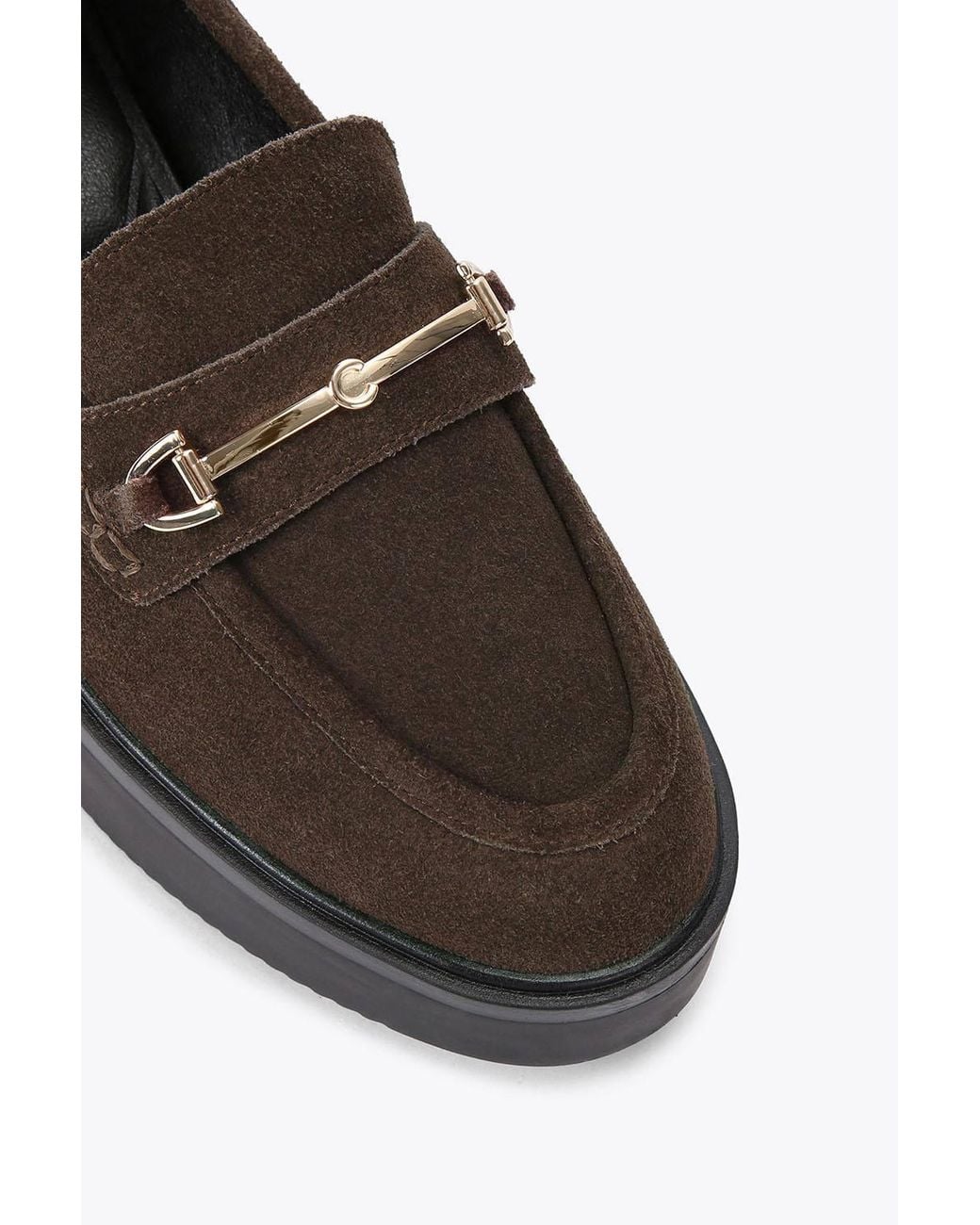 Carvela Kurt Geiger Black 'Vista Loafer' Suede Flats
