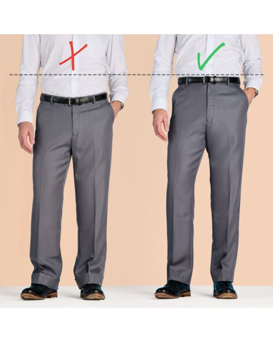 Chums Blue Smart Casual Formal Trousers With Hidden Elasticated Waist for men