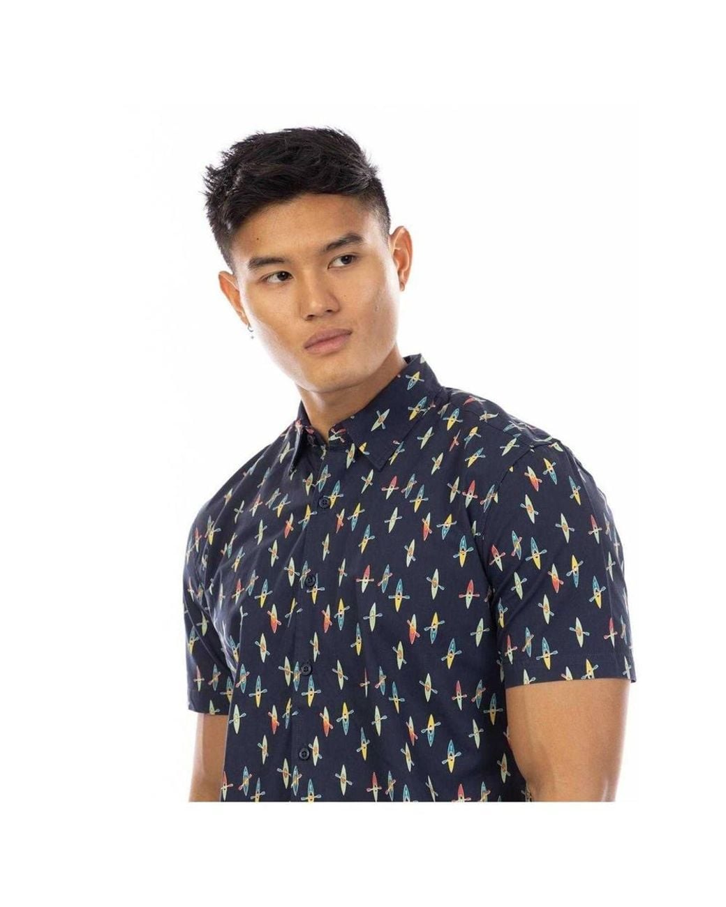 Peter Werth Blue Inman Button Detail Shirt for men