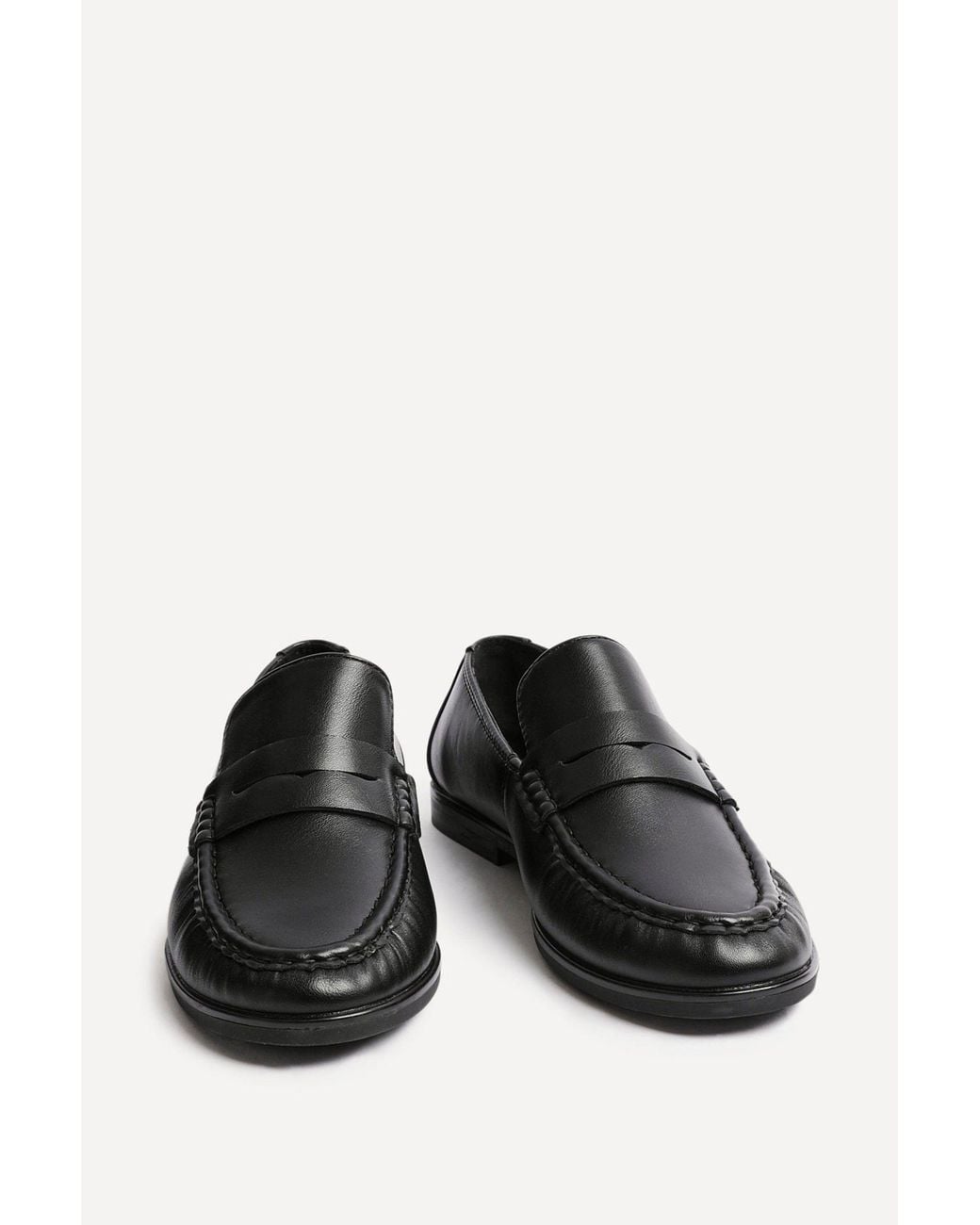 Linzi Black Belmont Faux Leather Ruched Loafer