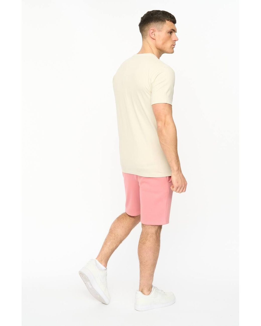 Crosshatch White Kensby Crew Neck Cotton T-Shirt With High Build Graphics for men