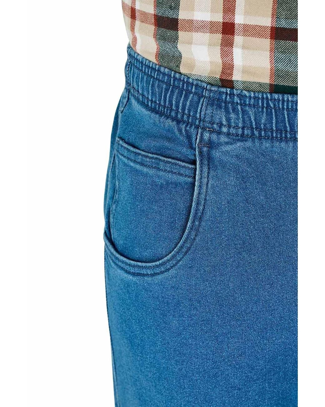 Chums Blue Elastic Waist Denim Jeans for men