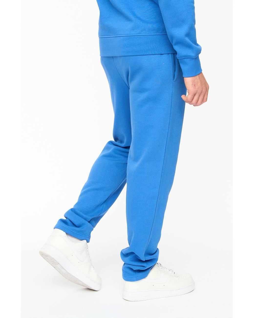 Crosshatch Blue Kensby Straight Leg Joggers With Puff Print Branding for men