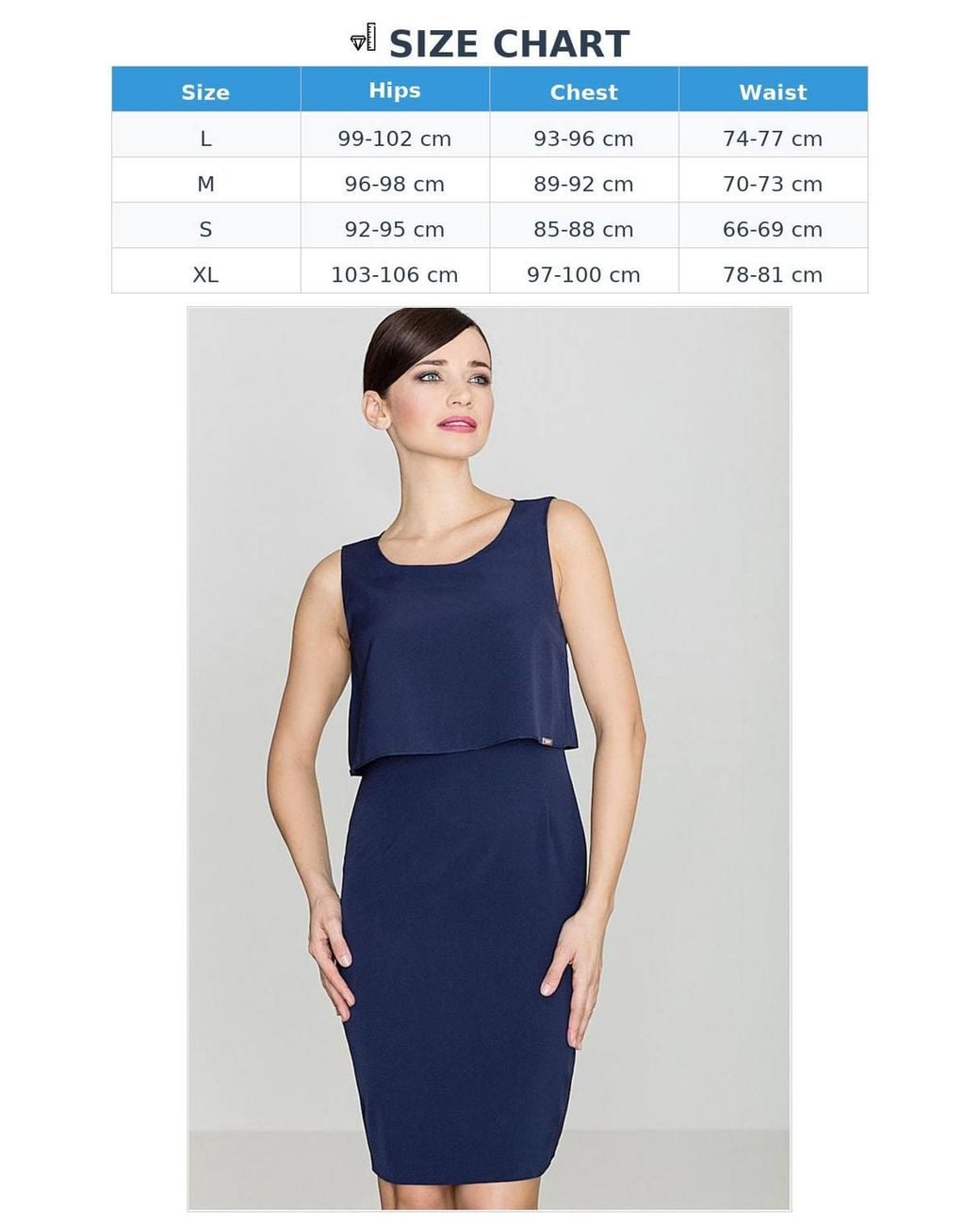 Love Lace Blue Fitted Unlined Short Tunic Dress With Back Zip