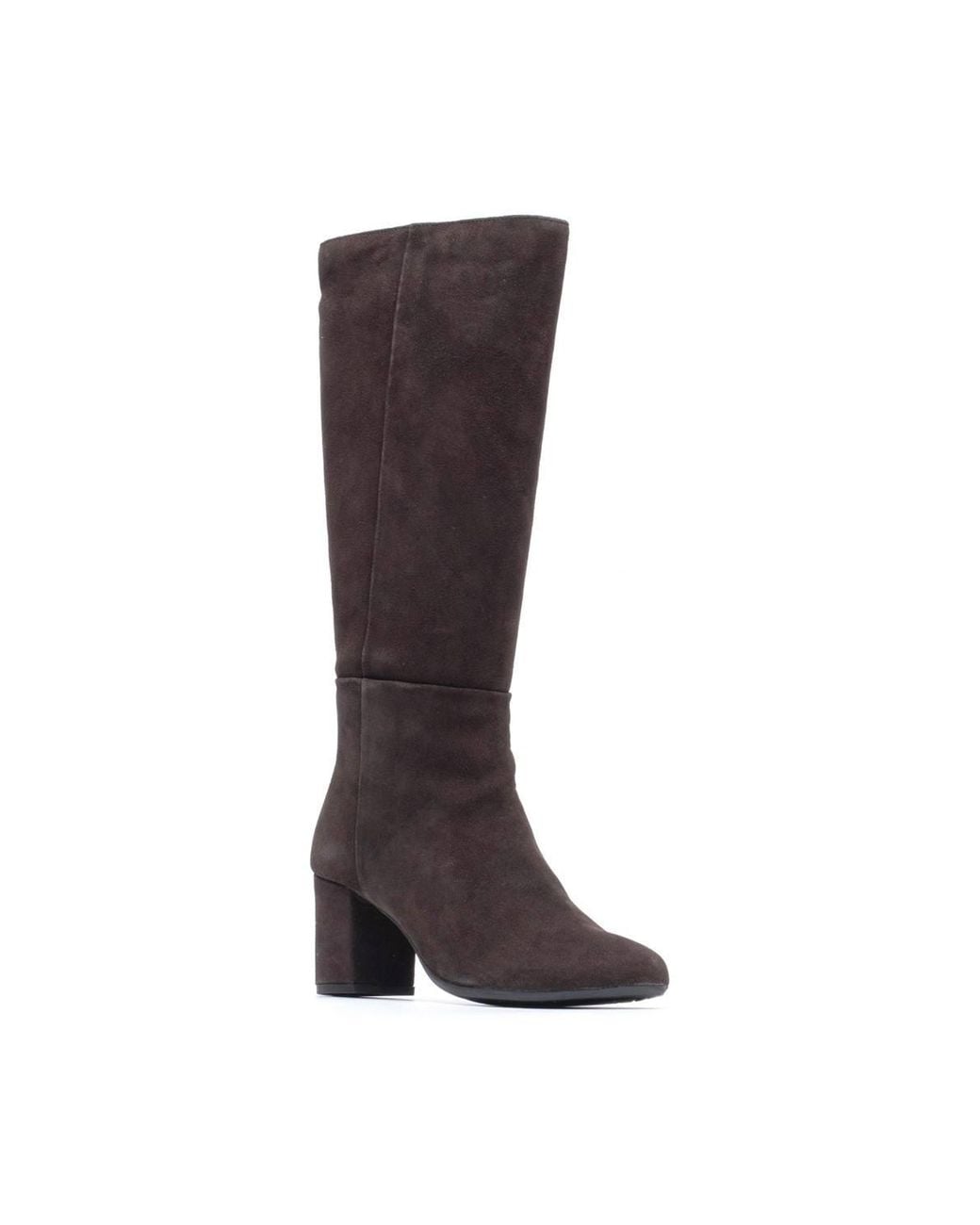 Hush Puppies Brown Oprah Suede Long Boot