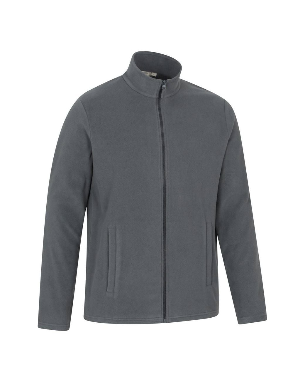 Mountain Warehouse Gray 'Raso' Warm Comfortable Full Zip Lightweight Outdoor Fleece Jumper for men