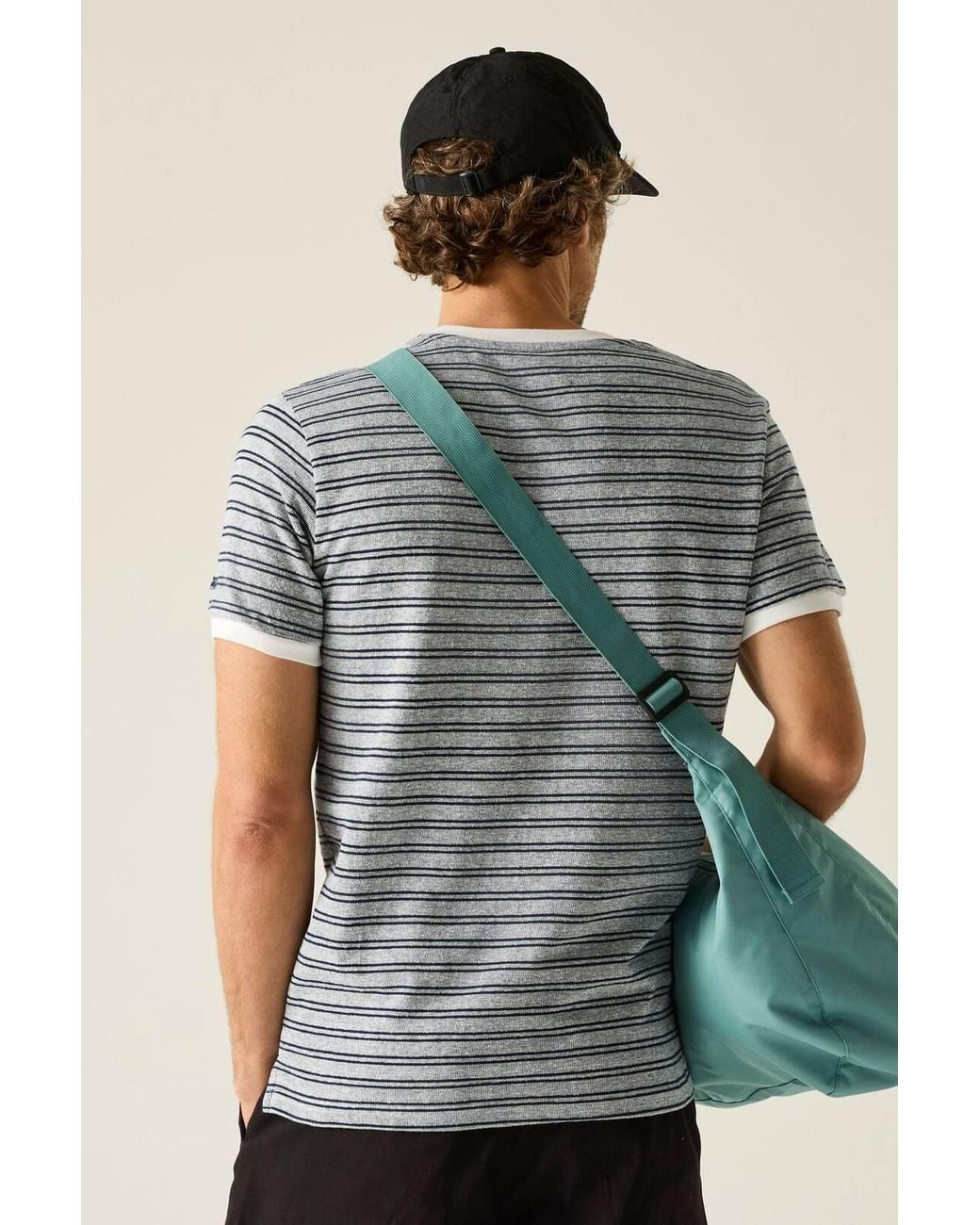 Regatta Gray Benlin Striped Short Sleeved T-Shirt for men