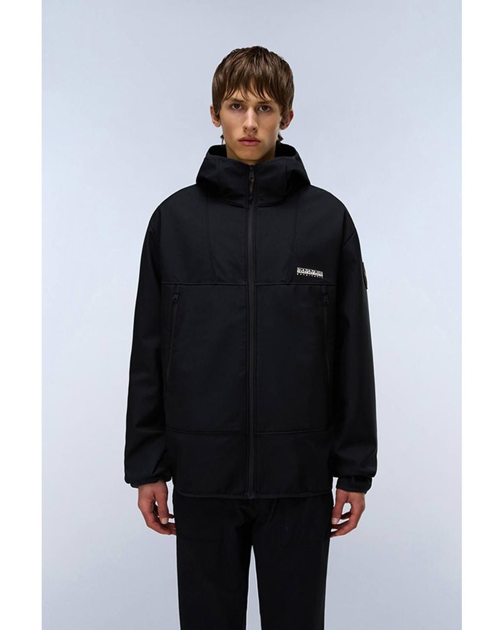Napapijri Black Soft Shell Jacket for men