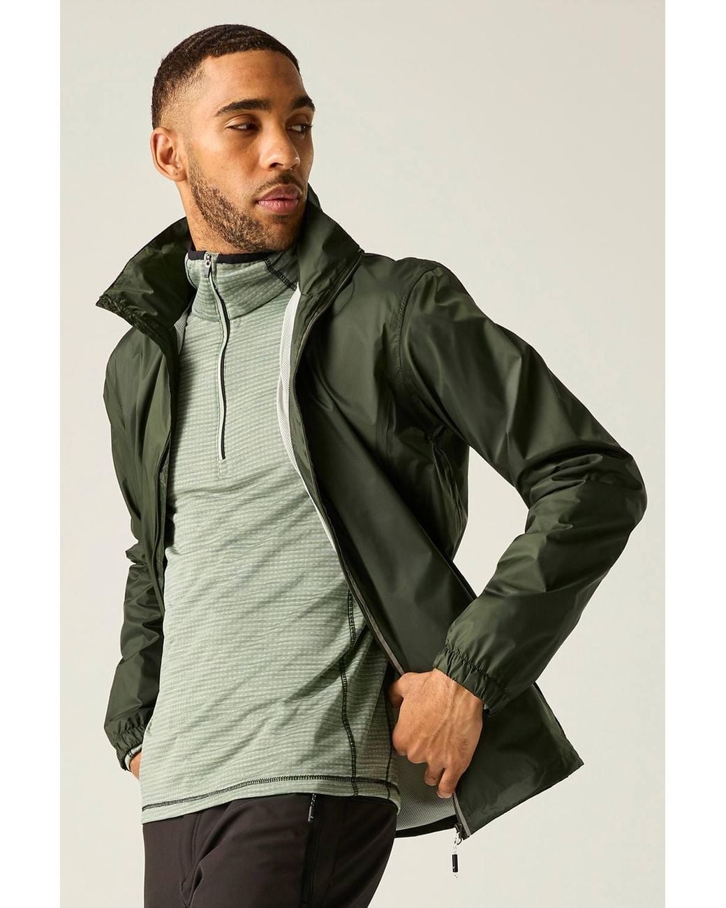 Regatta Green Lyle Iv Waterproof Packaway Jacket for men