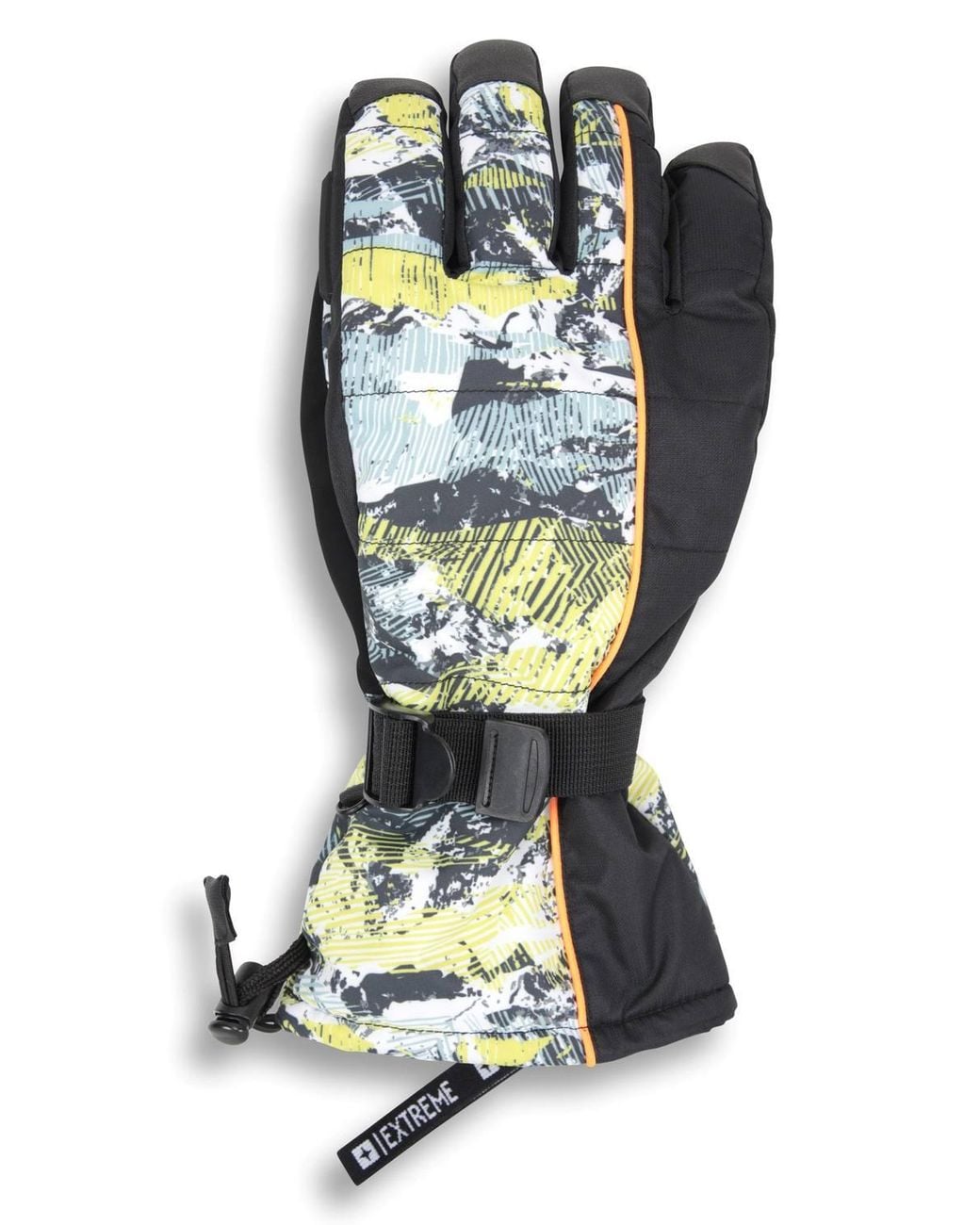 Mountain Warehouse Green Lightweight Stretchy Padded Wrist Strap Textured Winter Ski Gloves for men