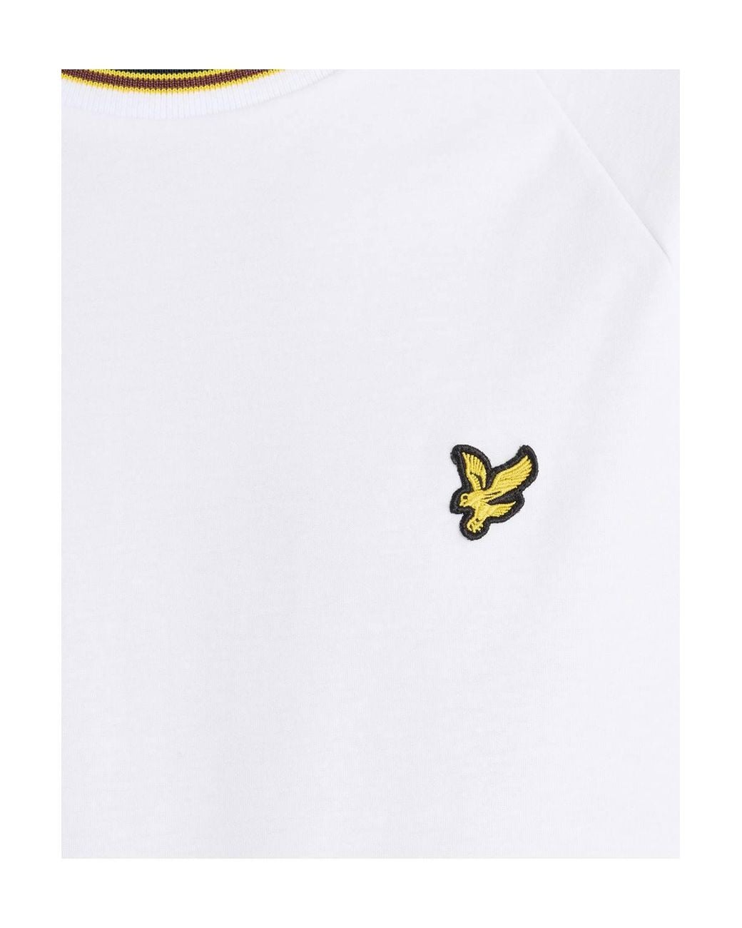 Lyle & Scott White Tipped Track T-Shirt for men