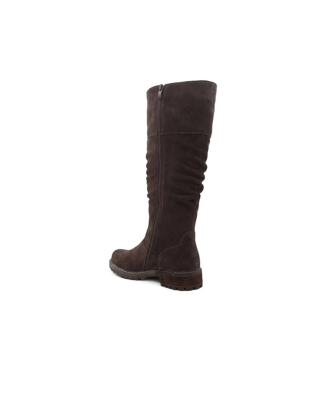 Pavers Black Suede Leather Wide Calf Fit Boots