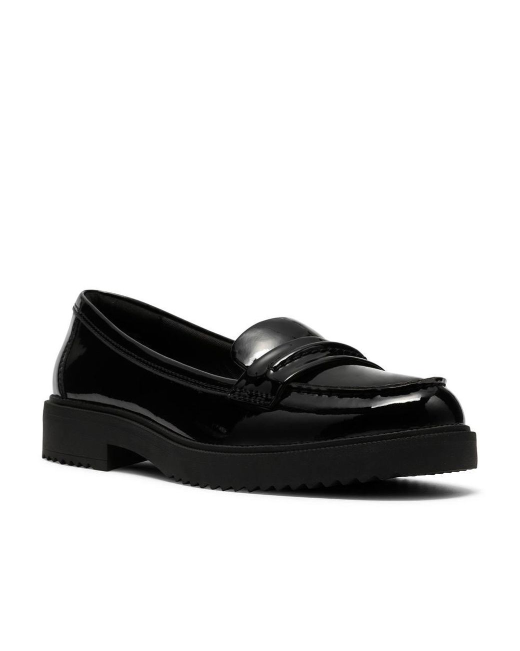 Clarks Black Barlow Edge Patent Loafers, Slip Ons
