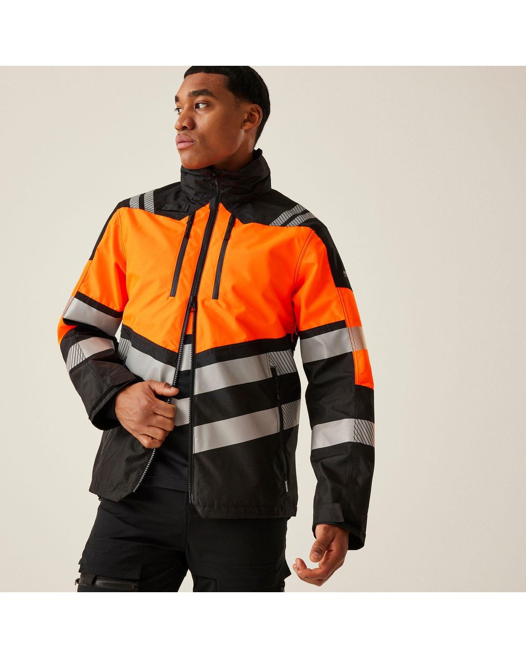 Regatta Orange Hi-Vis X-Pro Waterproof Shell Jacket for men