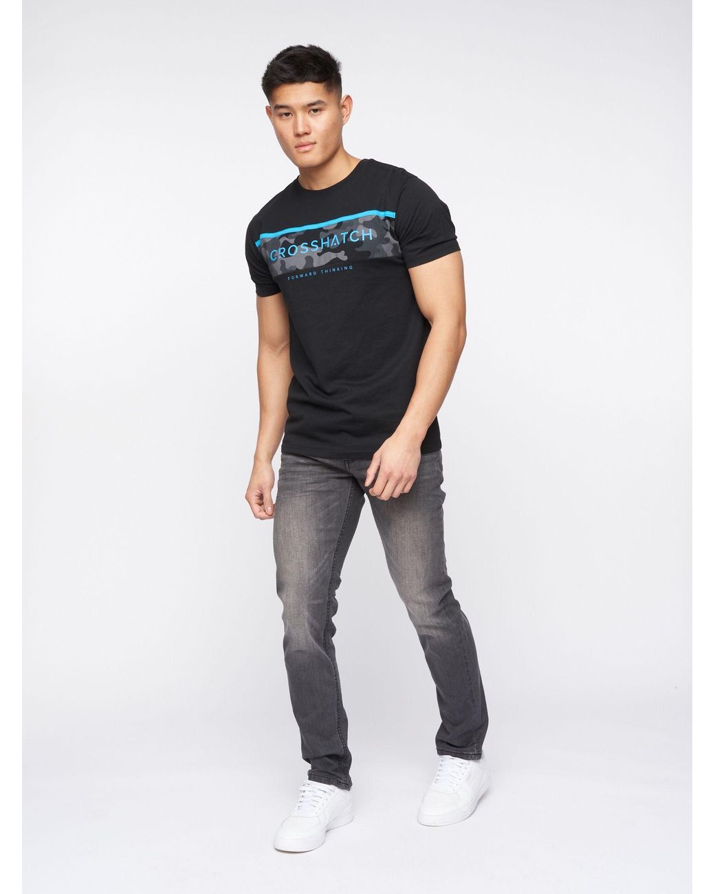 Crosshatch Blue Svelte Premium Slim-Fit Stretch Jeans for men