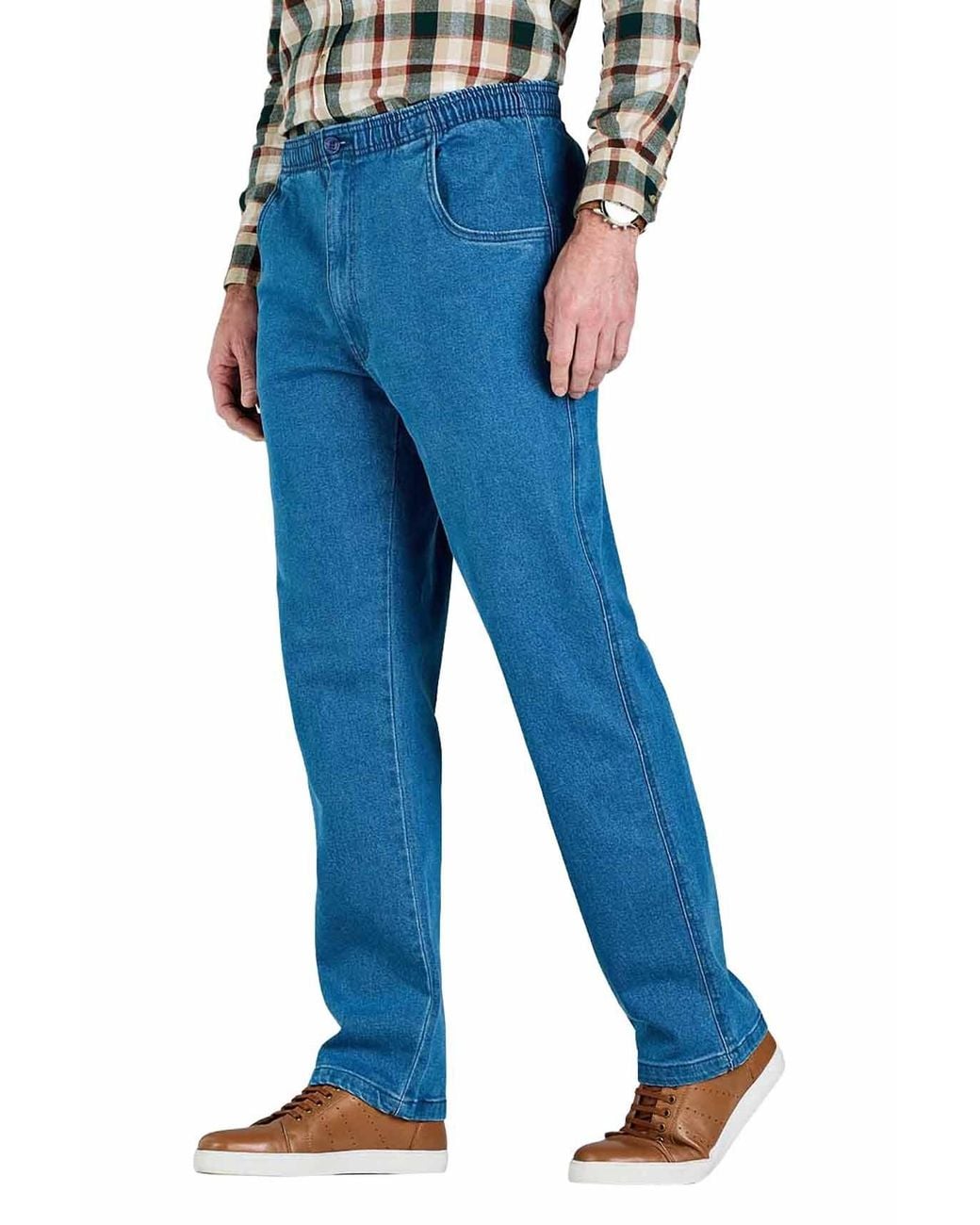 Chums Blue Elastic Waist Denim Jeans for men