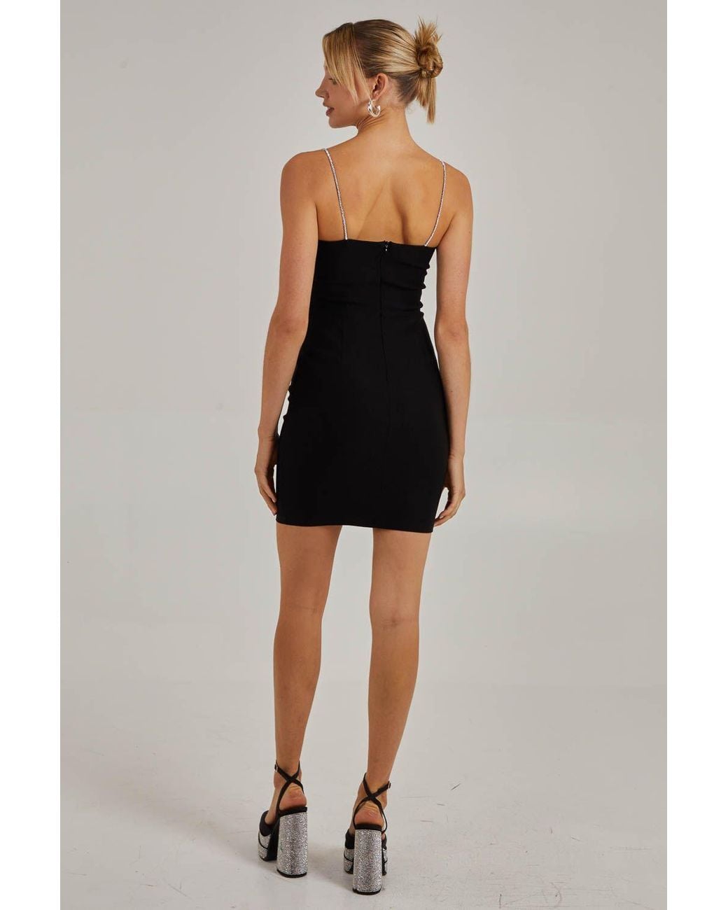 Pink Vanilla Black Rhinetsone Corset Bodycon Dress