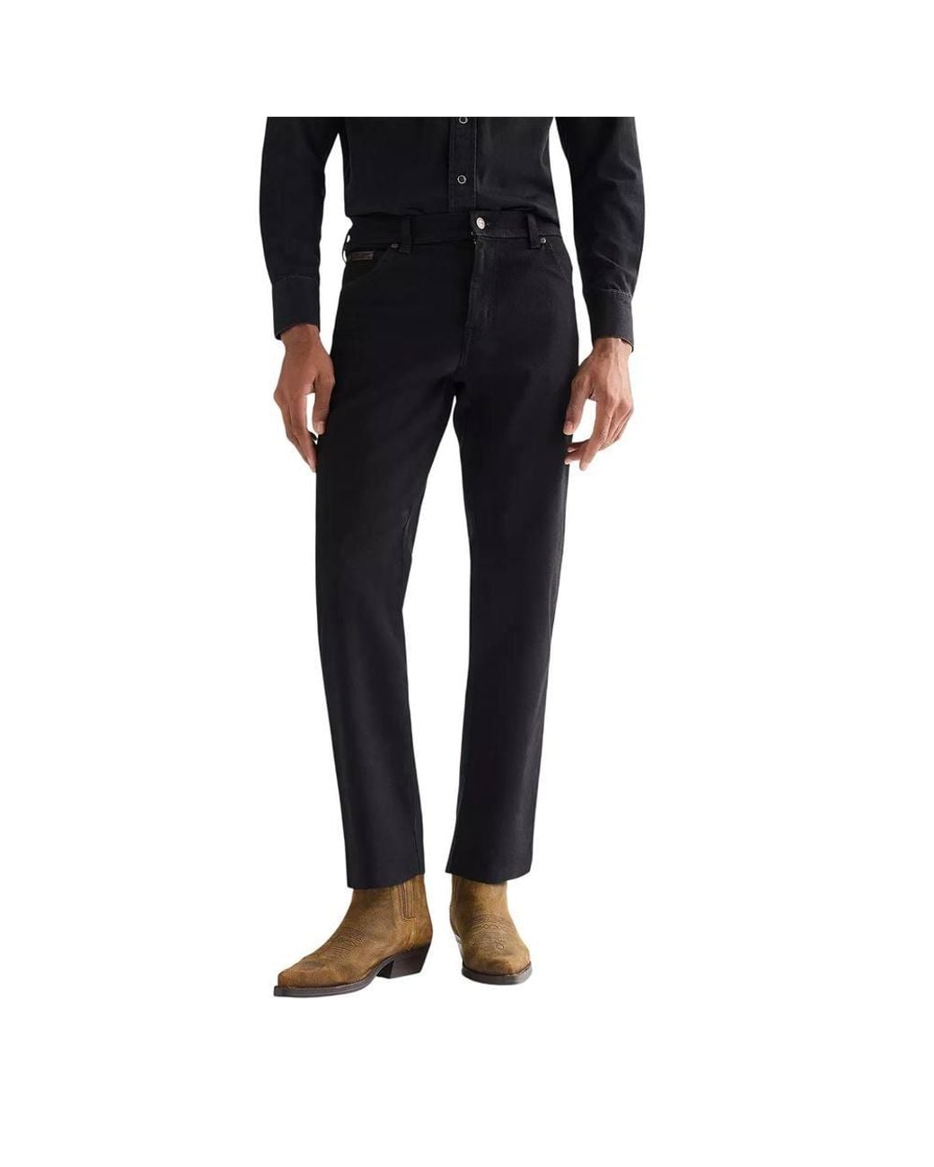 Wrangler Black Texas Straight Low Stretch Jeans For for men