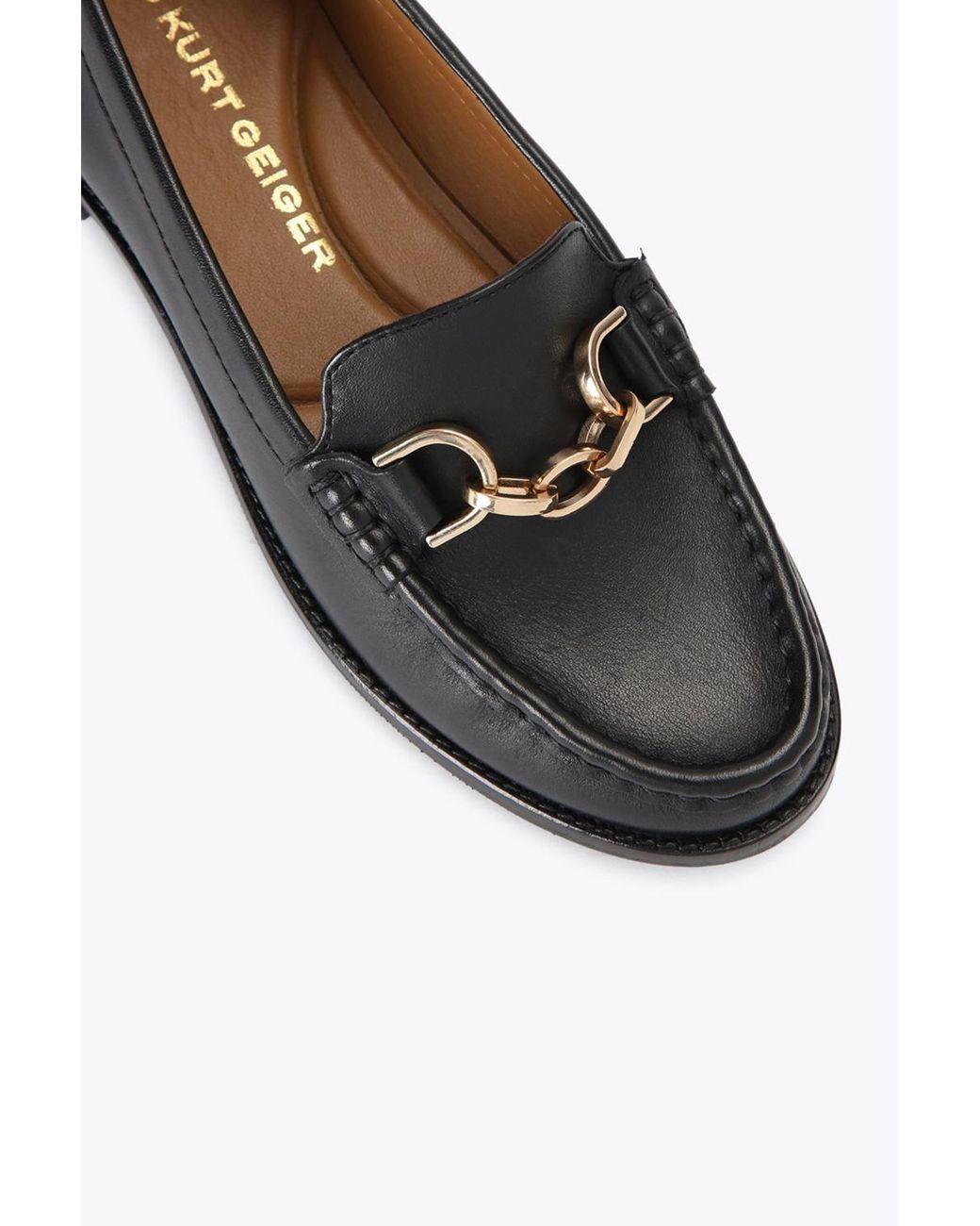 KG by Kurt Geiger Black 'Marnie' Leather Flats