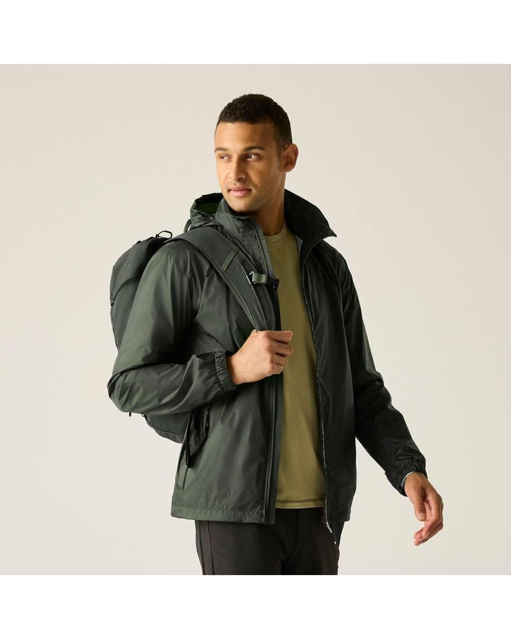 Regatta Green Lyle Iv Waterproof Packaway Jacket for men