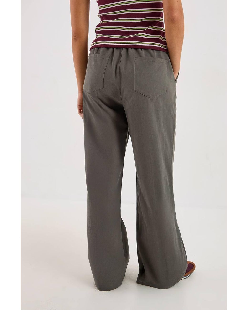 Nasty Gal Green Baggy Cotton Twill Pants