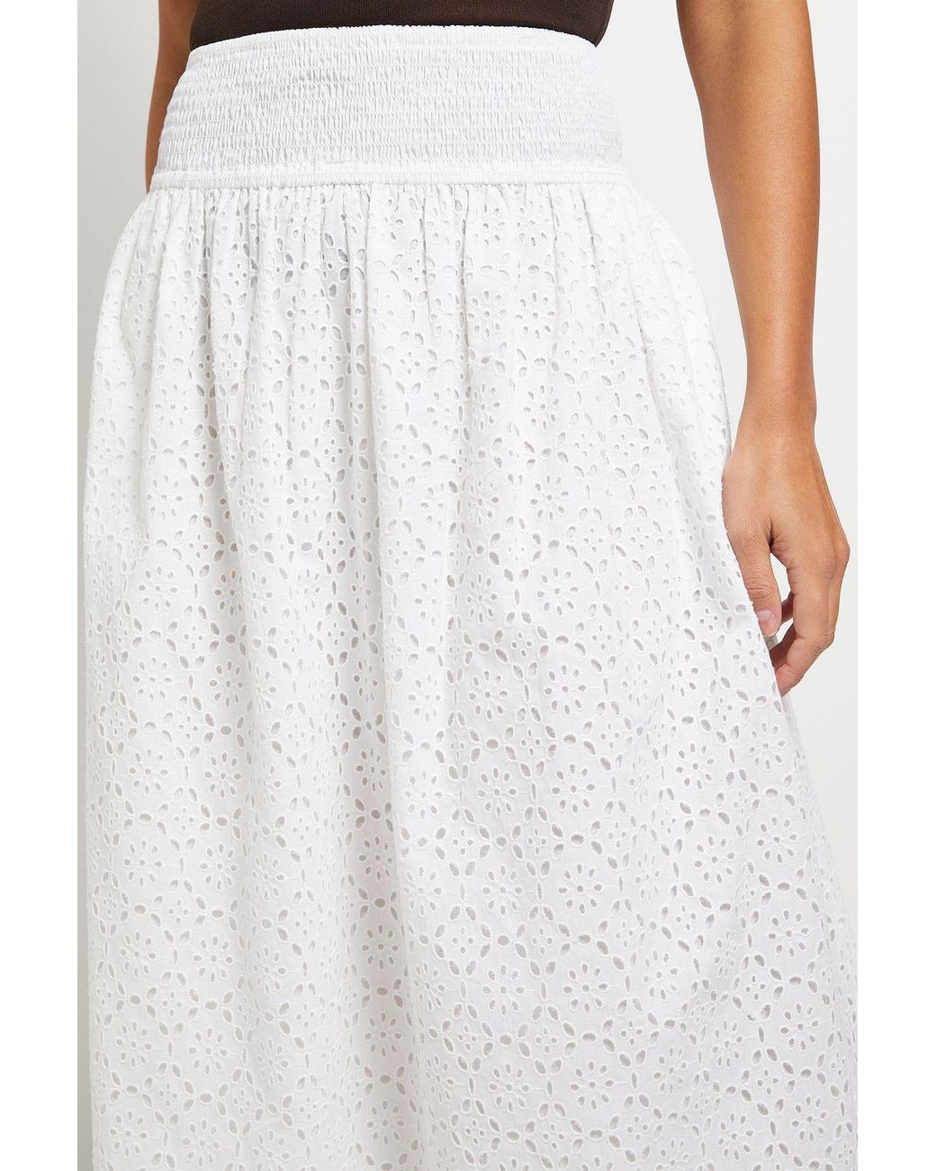 PRINCIPLES White Broderie Maxi Skirt