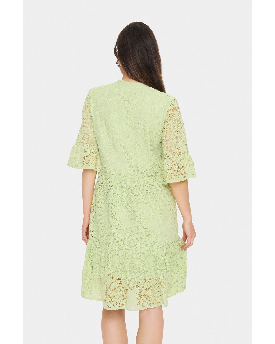 Saint Tropez Green Zanna Short Sleeve Dress