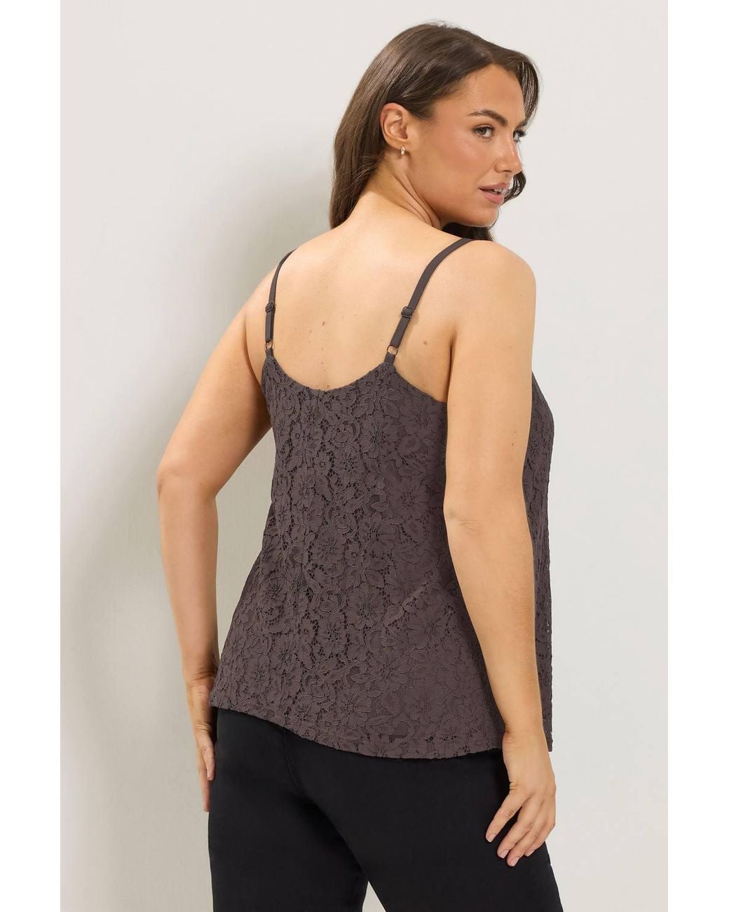 Yours Purple Lace Cami Vest Top
