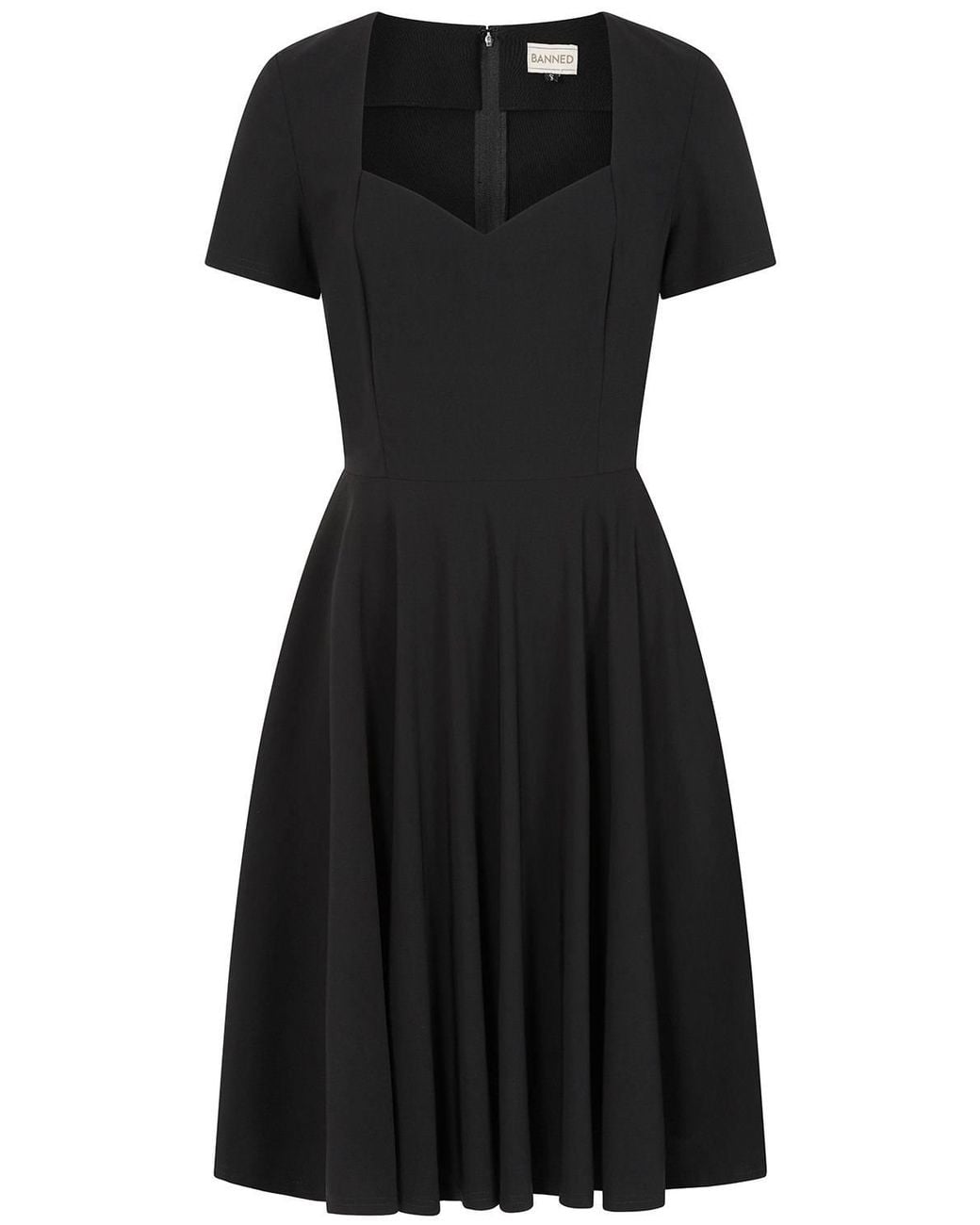 Banned Retro Black Della Flared Dress