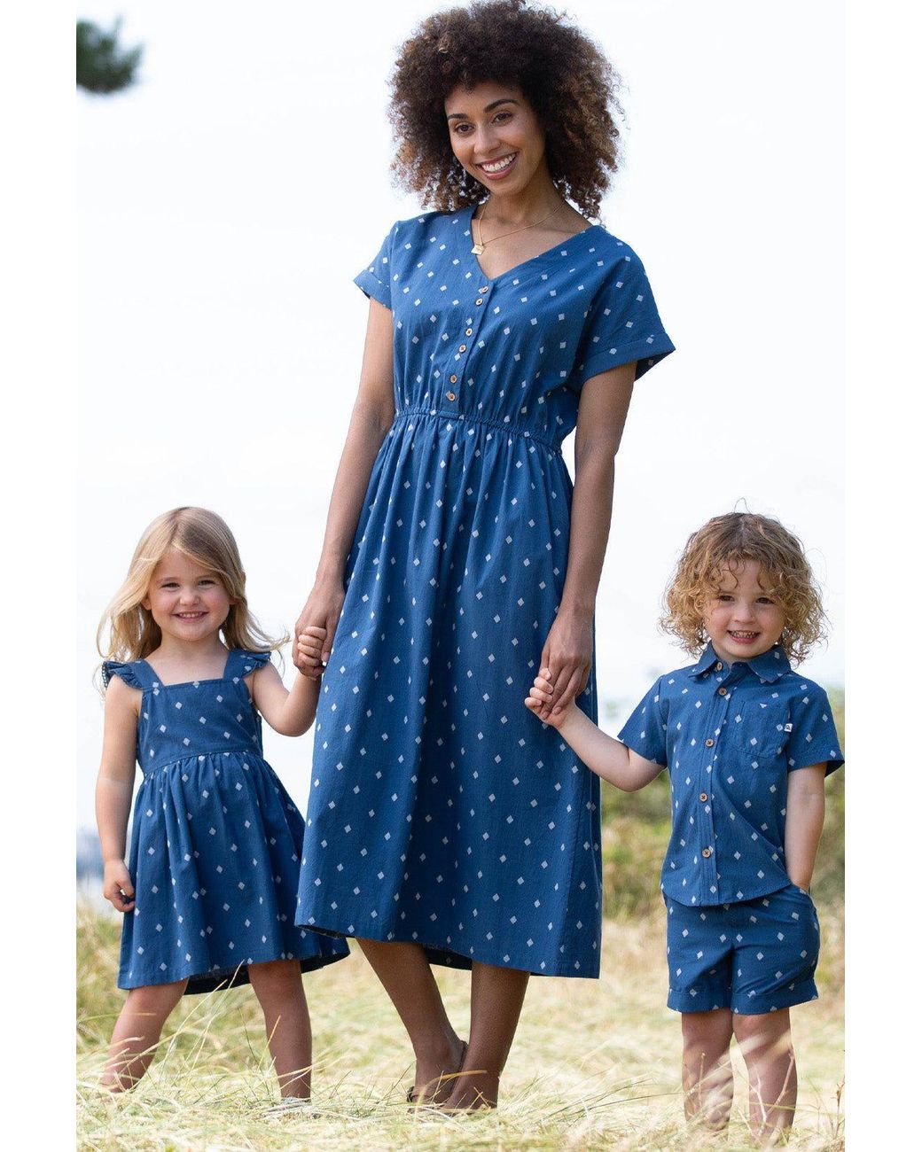 Kite Blue Tadden Dobby Diamond Dress