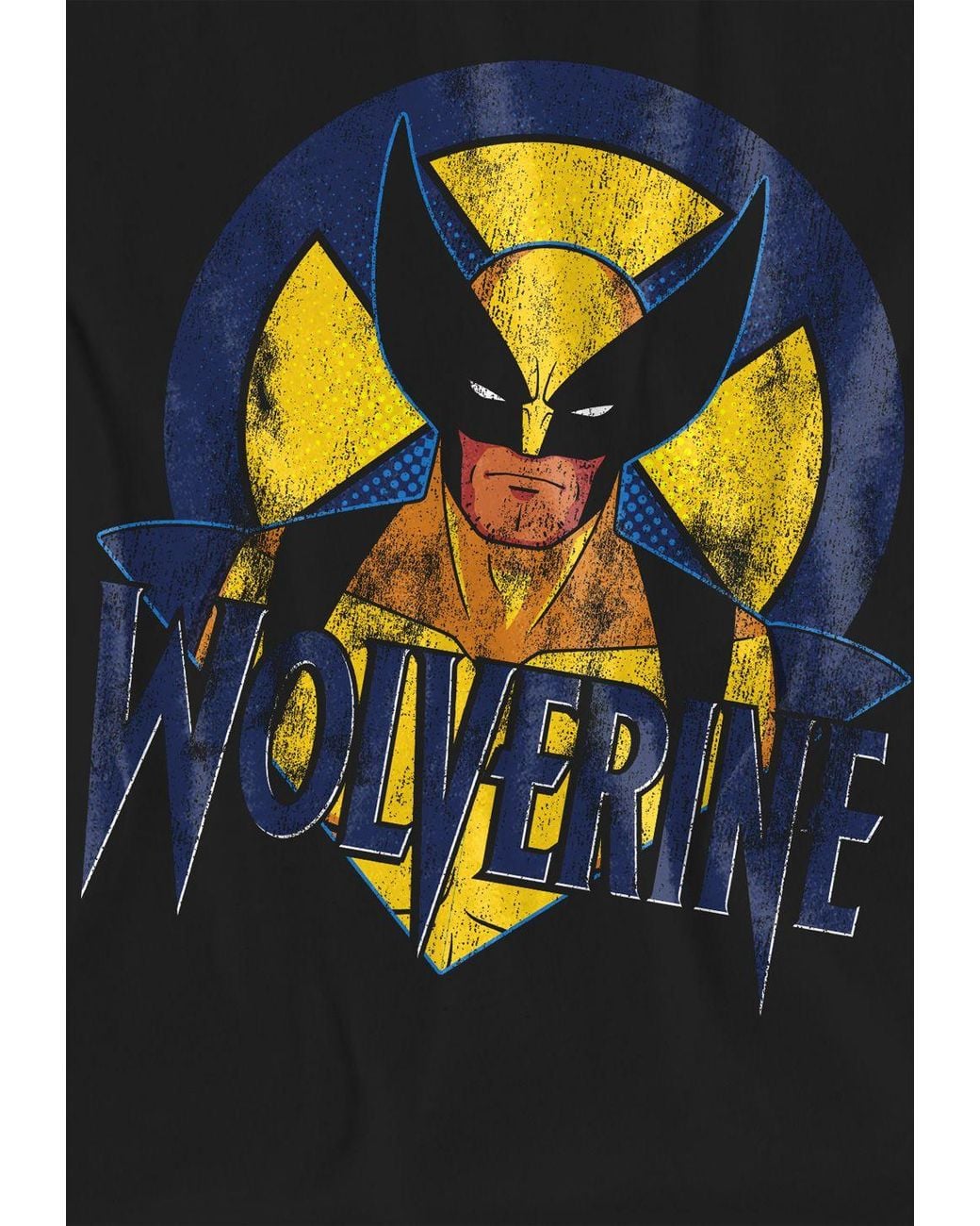Marvel Blue Xmen Retro Wolverine T-Shirt