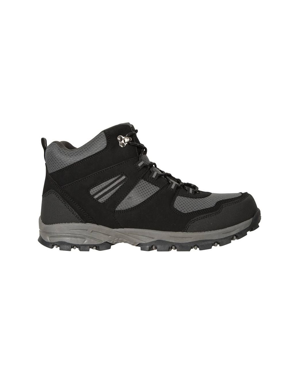 Mountain Warehouse Black 'Mcleod Iv' Wide Fit Breathable Cushioned Grip Outdoor Walking Boots for men