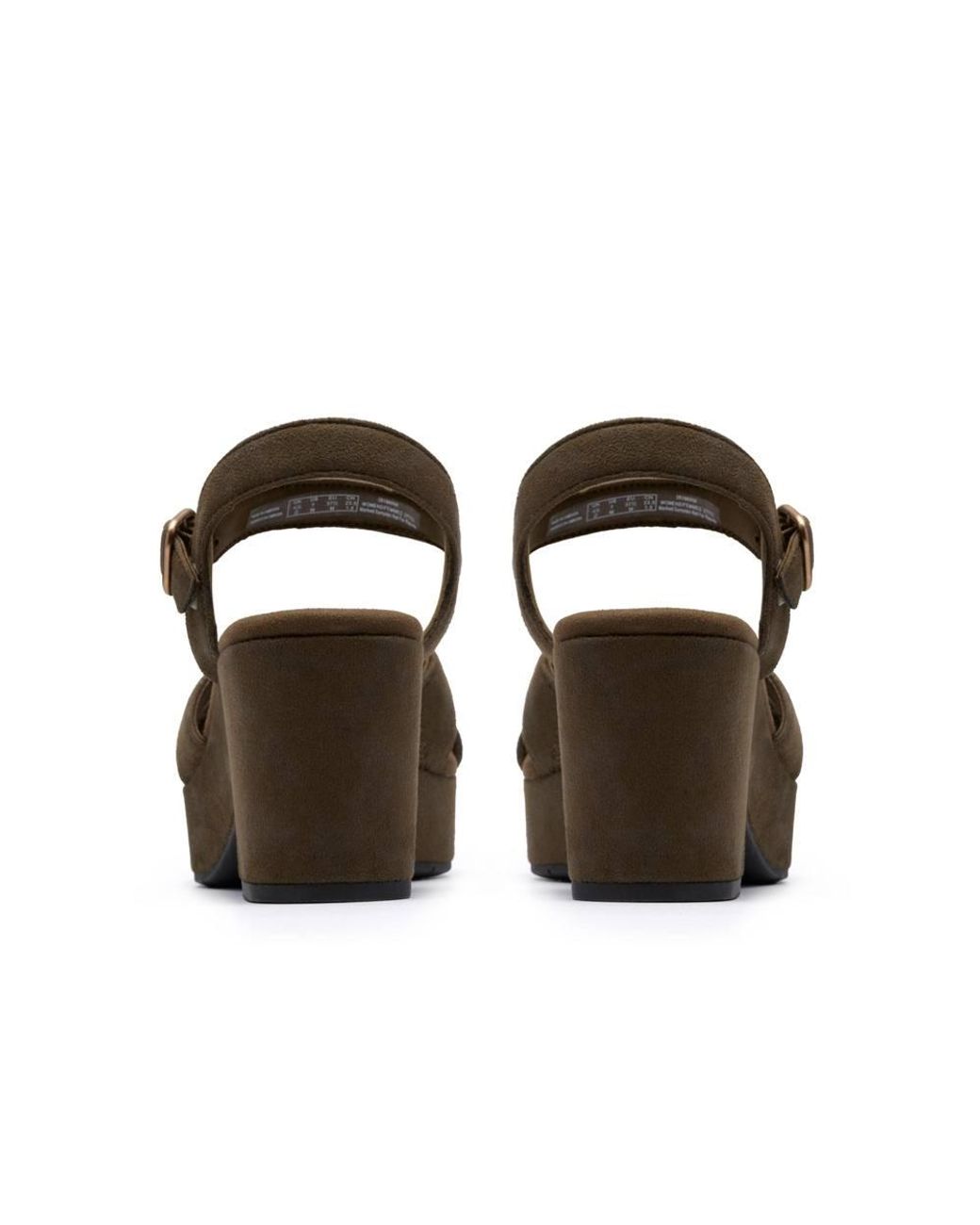 Clarks Brown Nerisa Twist Dark Heeled Sandals, Wedge Sandals