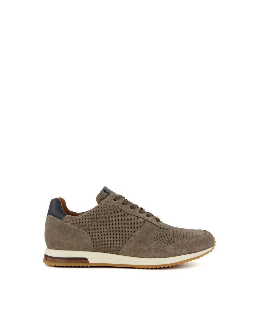Dune Brown 'Trilogy' Suede Trainers for men