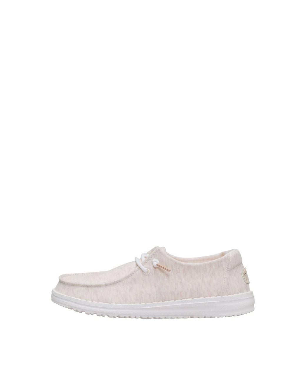 HeyDude White Wendy Stretch Jersey Slip On Shoe