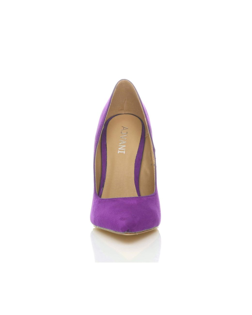 AJVANI Purple High Stiletto Heel Pointed Toe Court Shoes