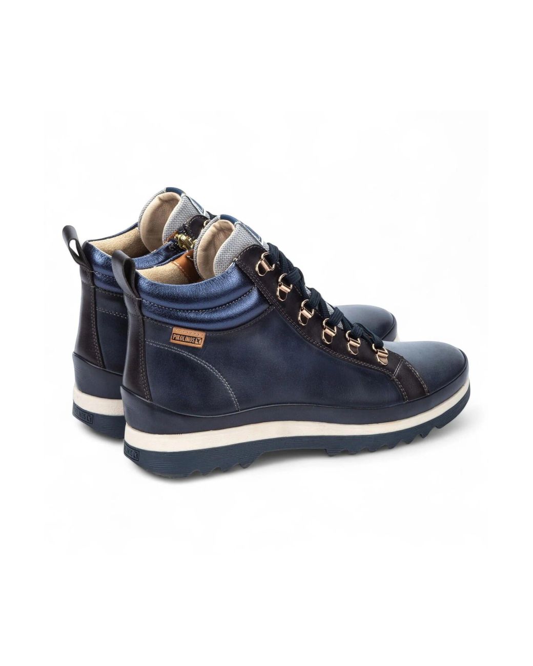 Infinity Leather Blue Pikolinos Leather Ankle Trainers Boots
