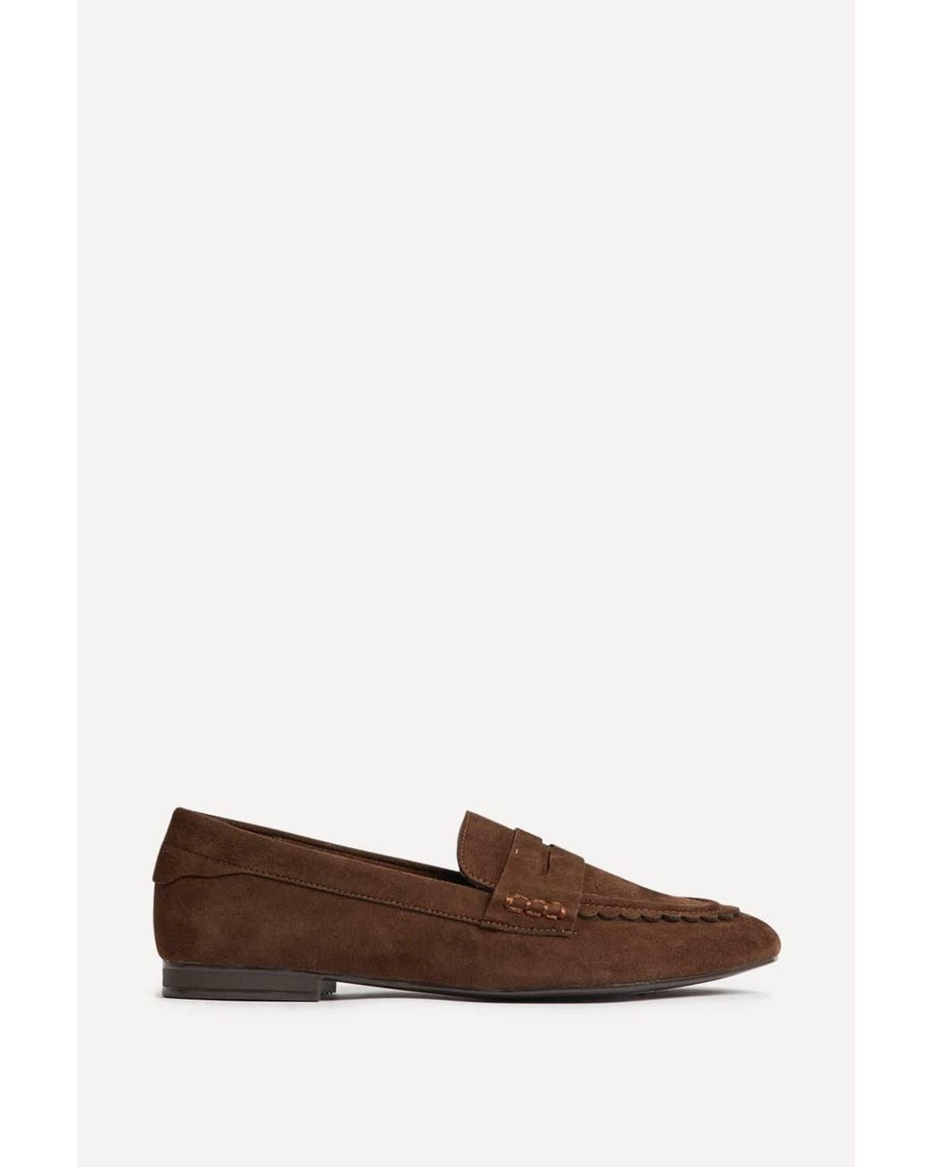 Linzi Brown Bree Suede Leather Penny Loafer
