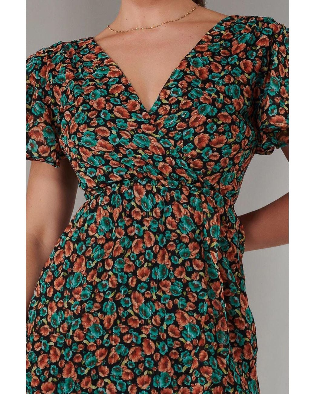 Jolie Moi Brown Petite High Low Midaxi Dress