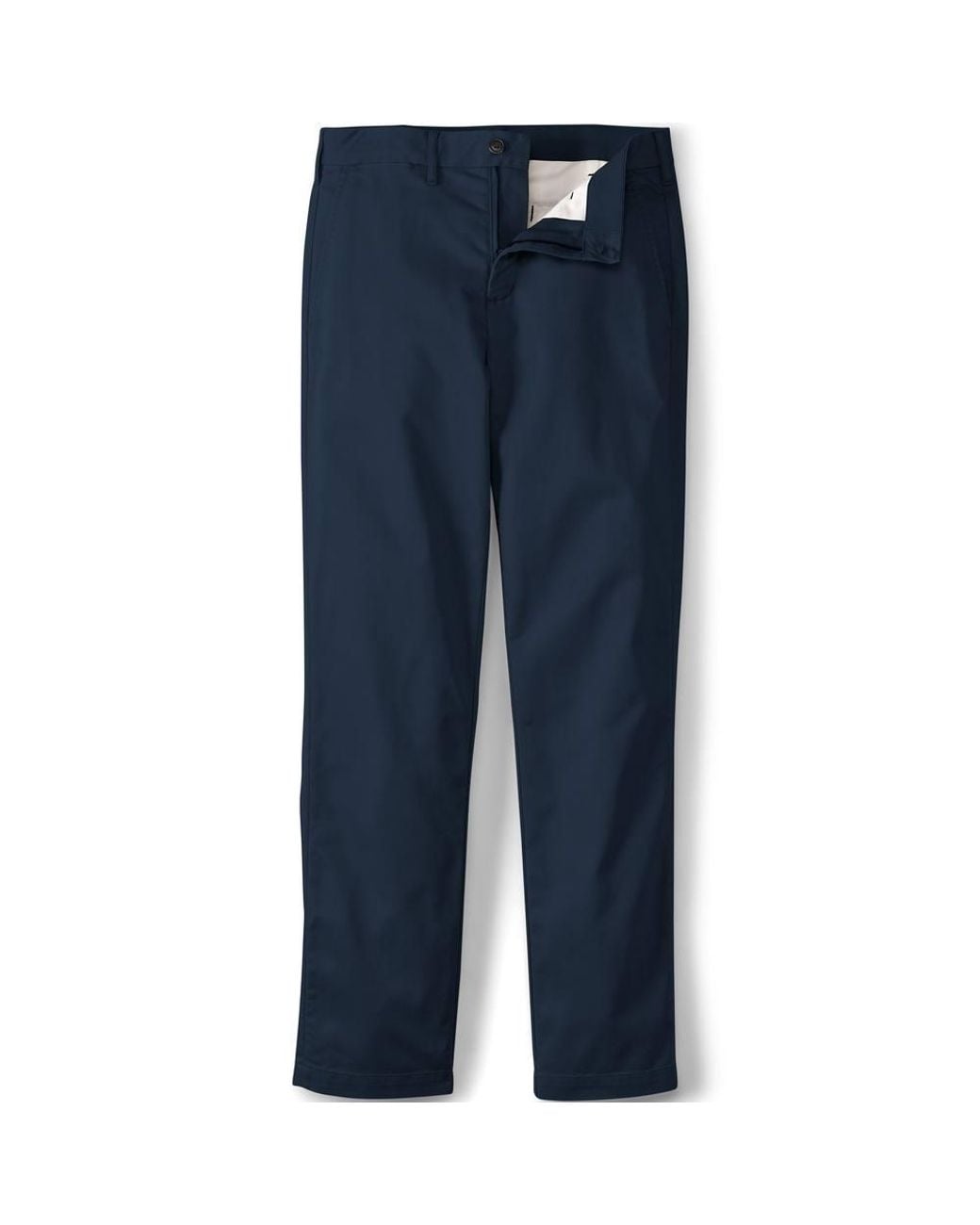 Lands' End Blue Travel Kit Classic Fit Chino Trousers for men