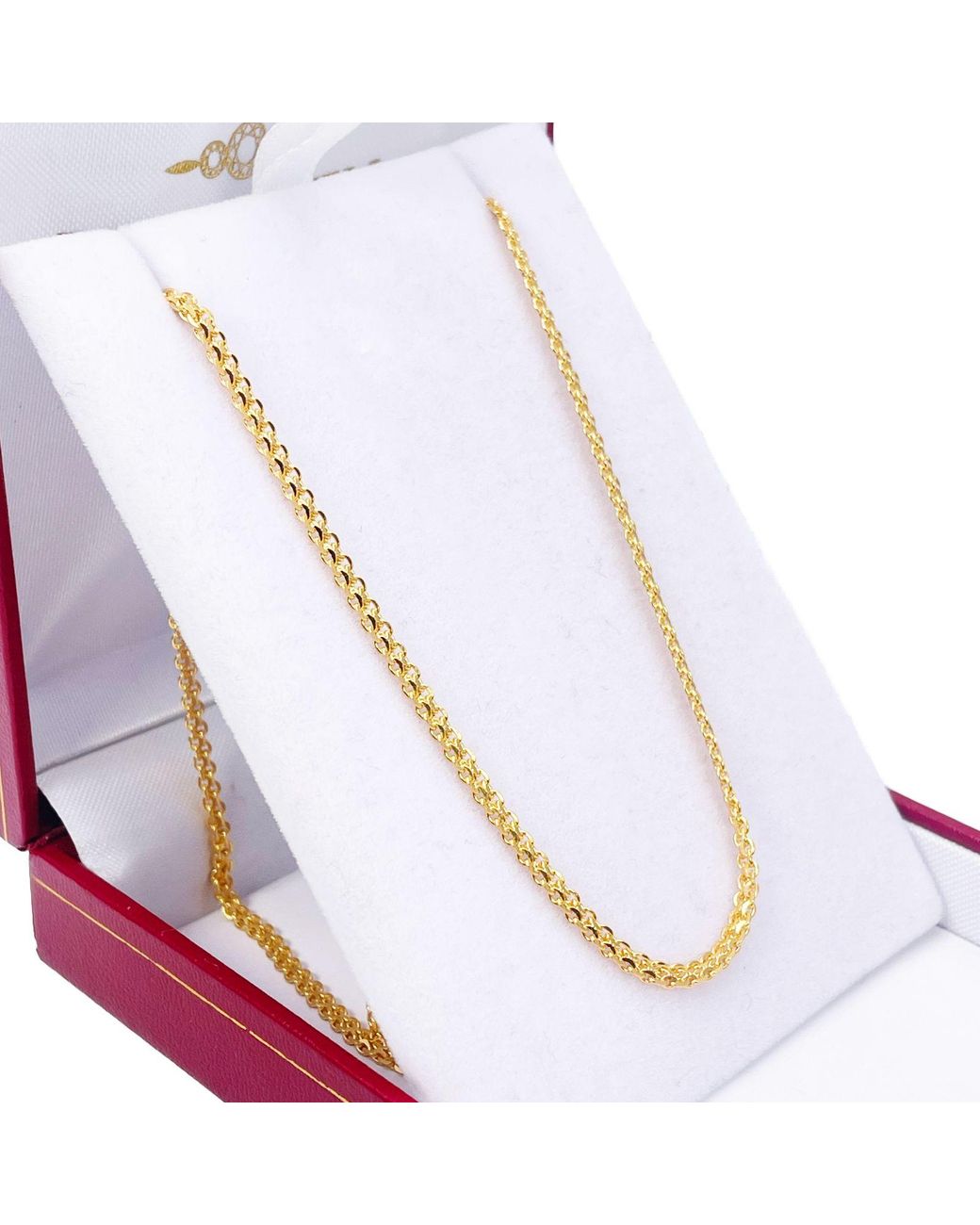 Raina Jewels Metallic 22Ct Flat Chain Necklace 18 Inches 2 Mm Width