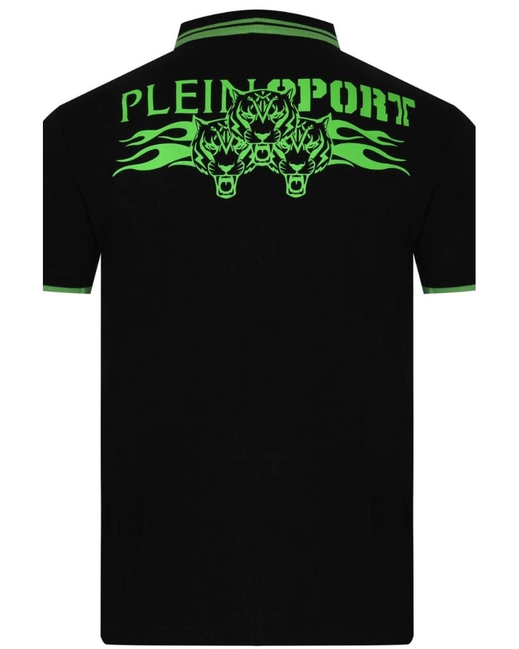Philipp Plein Black Short Sleeve Button Closure Polo Shirt for men