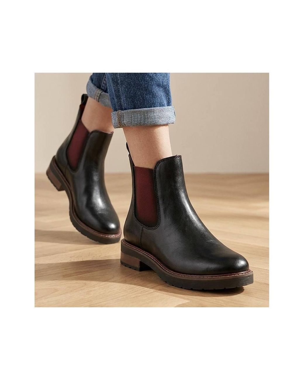 Jones Bootmaker Black Maddalena Leather Chelsea Boots