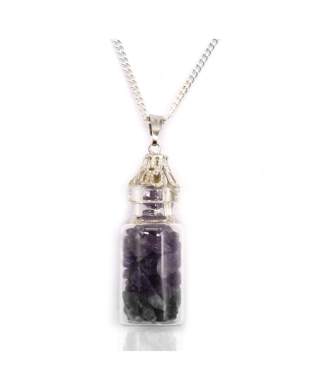 KDMD Metallic Bottled Gemstones Necklace
