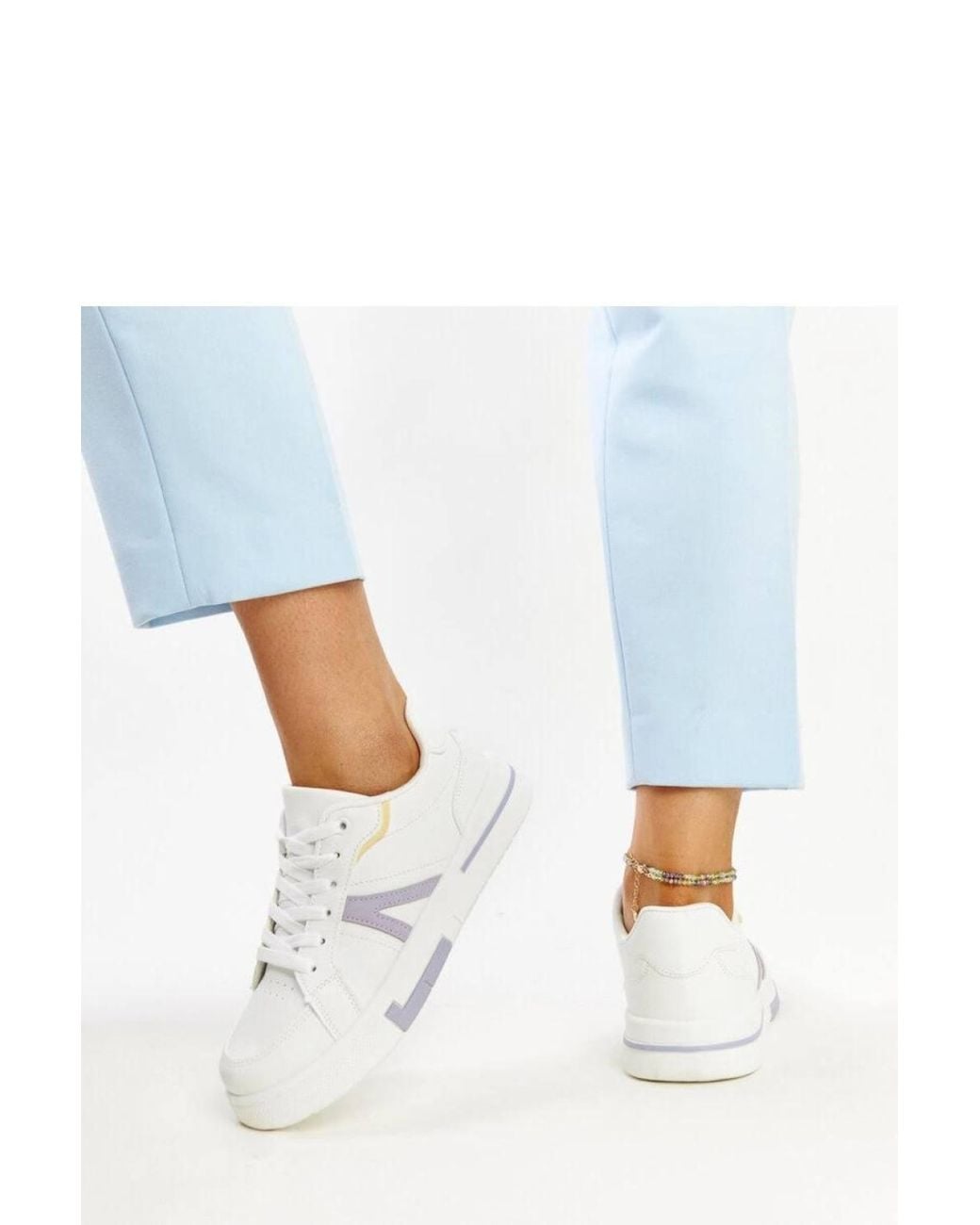 KDMD Blue Zorica Sport Sneakers With Rubber Sole & Lace Up Comfort