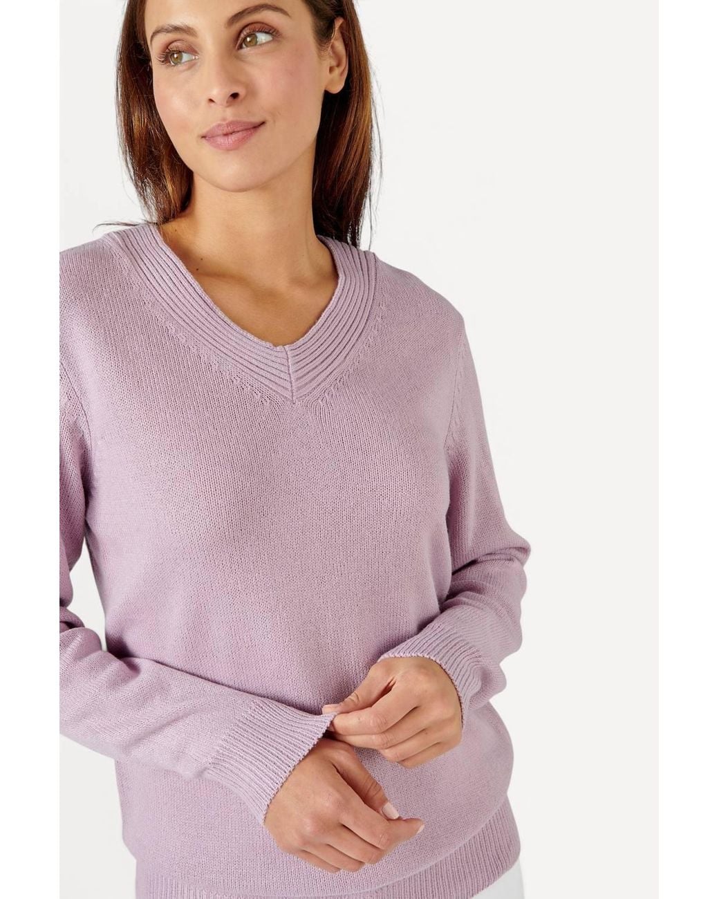 DAMART Purple V-Neck Jumper